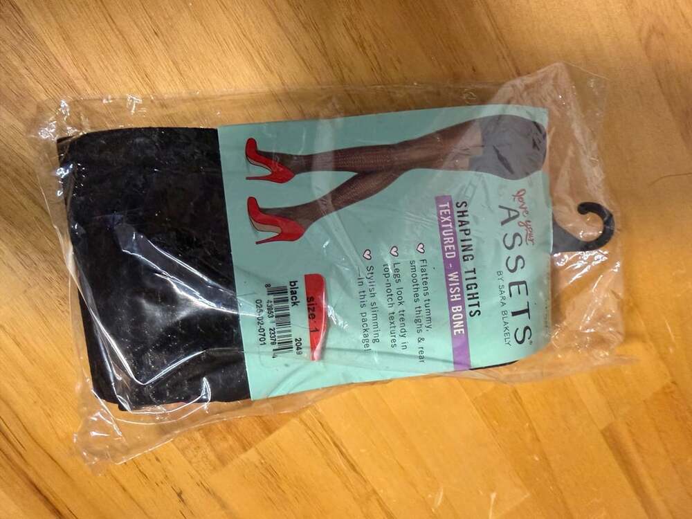 Assets by Sara Blakely Shaping Tights Wish Bone Size 1 Black New
